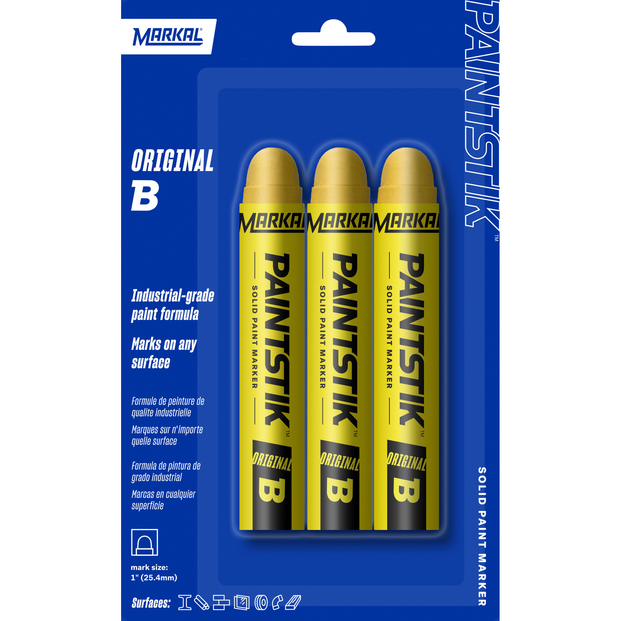 Markal Painstik Original B Yellow Paint Markers, 3-Pk., Model# 80294